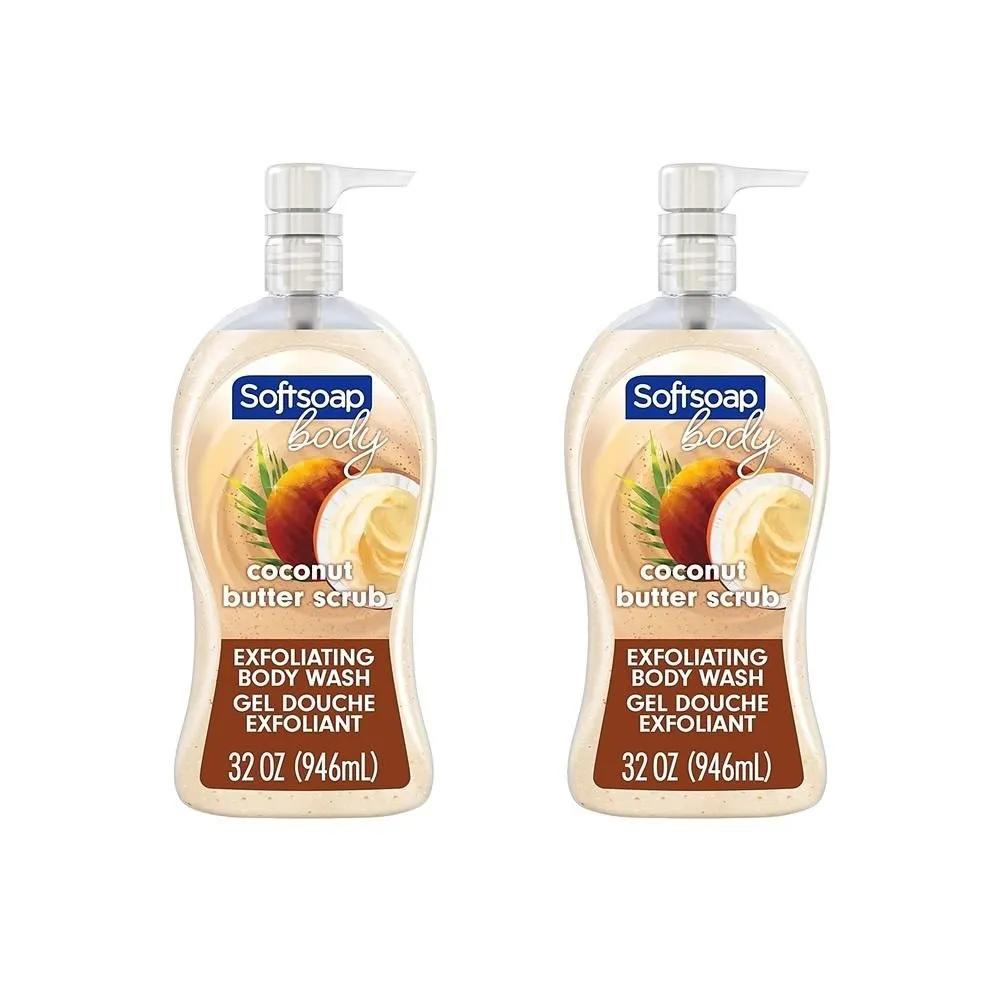 Гель для душа Softsoap 946 мл 2 шт. Кокосовое масло Скраб