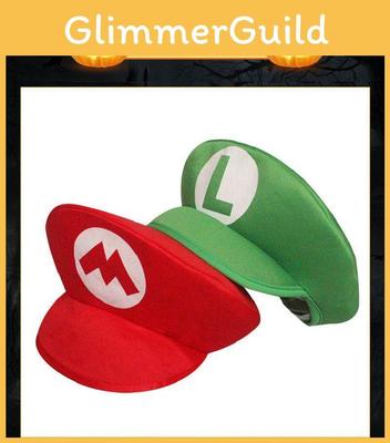 Mario Bros Super Nová Animace Cosplay Rekvizita Klobouk Luigi Bros Klobouk Kopule Kšiltovka Baseballová