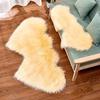 Wool Imitation Sheepskin Rugs Faux Non Bedroom Shaggy Carpet Mats