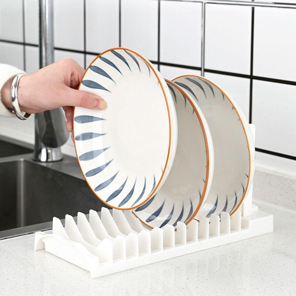 Plastic Drain Bowl Rack Folding Tableware Storage Rack Creative Dish Drying Rack  Kitchen Supplies