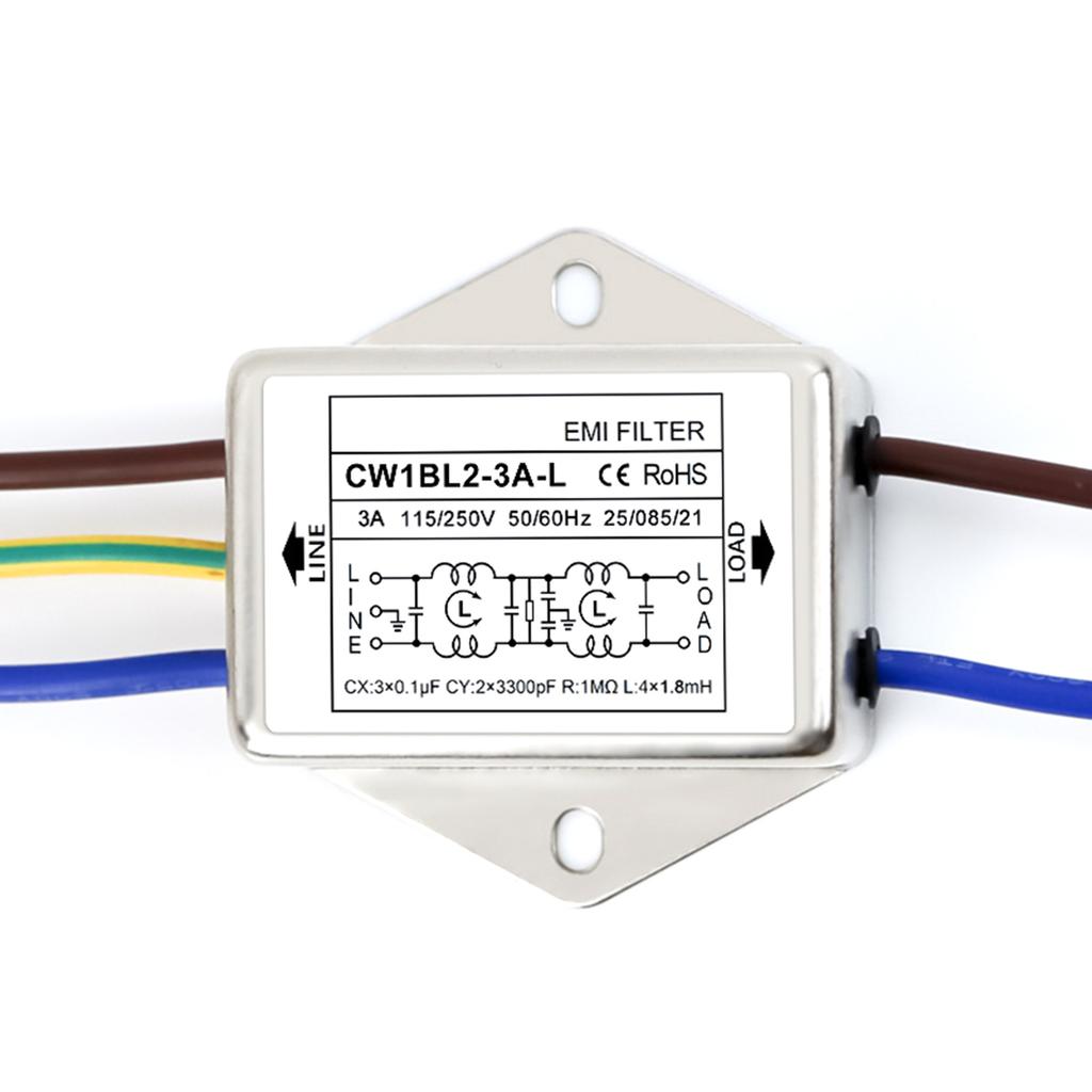 Filter Single Phase 250V for Mitigating Continuous And Intermittent Pulse Noise In Electrical Systems Daily Use