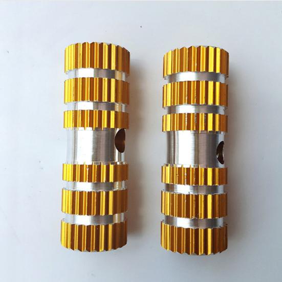 1 Pair Anti-slip Groove Strong Load-bearing High Hardness Bike Rear Pedals Aluminum Foot Rest Pegs Bike Accessories