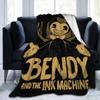 Bendys Horror Game Inked Machines Flannel Fashion Blanket Puzzle Vintage Throw Fashion Blanket for Home Hotel Sofa 200x150cm Ultra-Soft