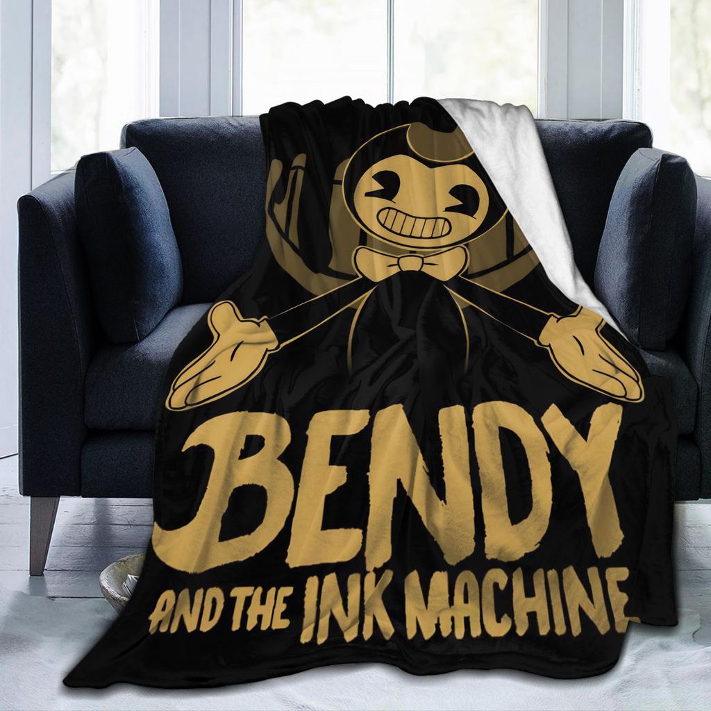 Bendys Horror Game Inked Machines Flannel Fashion Blanket Puzzle Vintage Throw Fashion Blanket for Home Hotel Sofa 200x150cm Ultra-Soft
