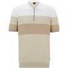 Mens Trieste Stripe Knitted Polo Shirt