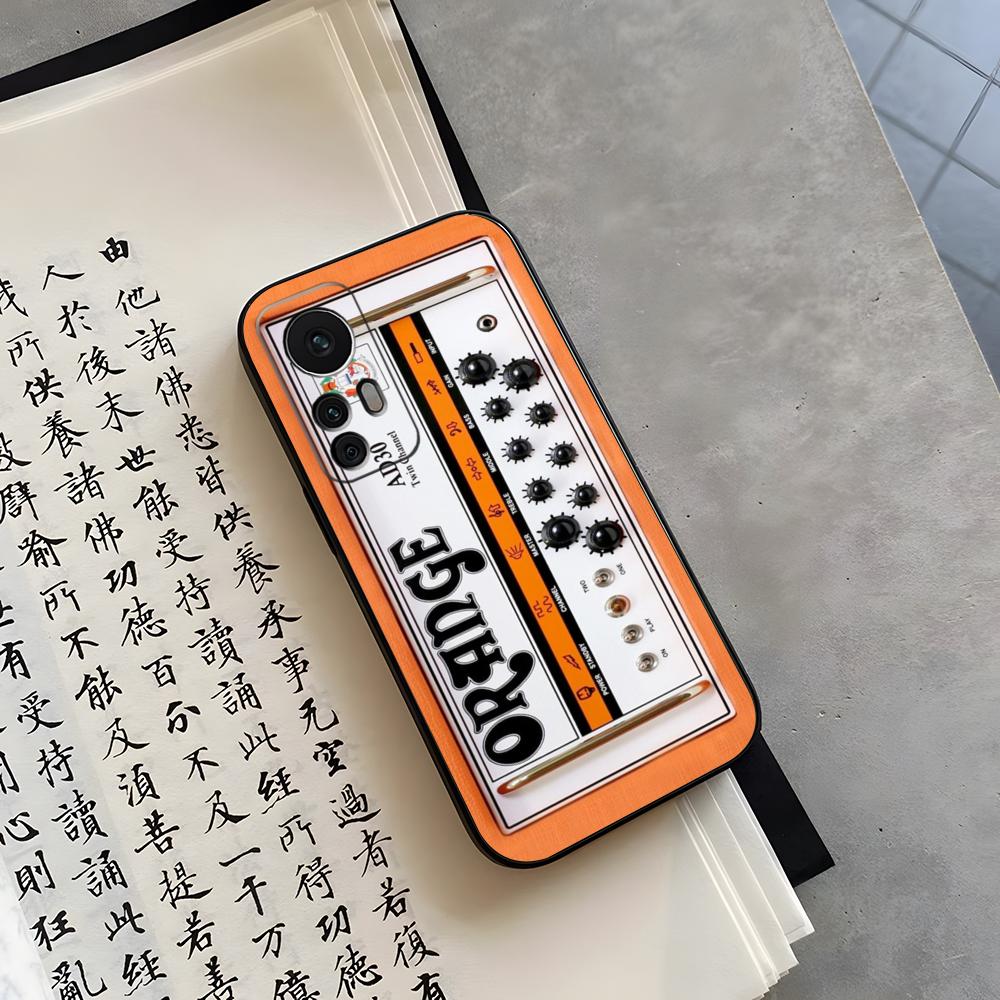Orange Guitar Amp Phone Case Fundas For Xiaomi 15 14 12 Lite Pro 13 11t POCO X5 M6 M5 X6 X3 F5 F6 Pro Cover