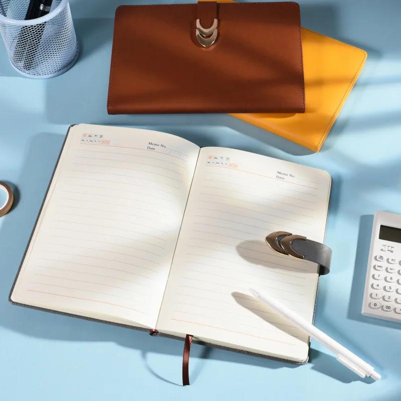 A5 PU Journal Notebook Daily Business Office Work Notebooks Notepad Diary School Supplies Accessories Korean Stationery Gift