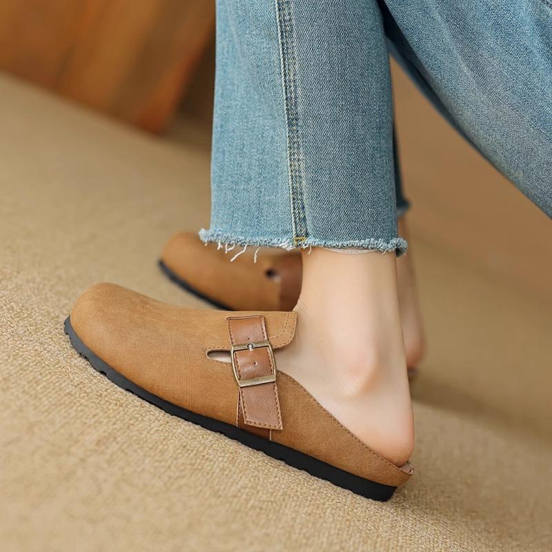 Women's new summer Boken bag head half slippers one pedal lazy shoes large size women's shoes