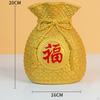 Chinese Flower Vase, Ornament Art Decorative Collectible Blessing Bag Shape Statue for Wedding Gifts