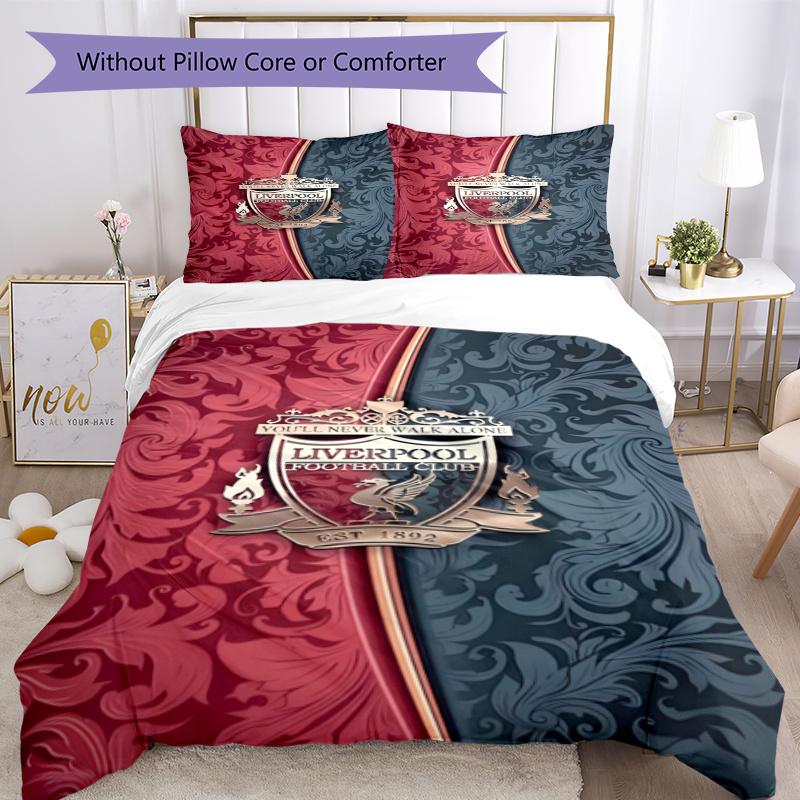 Liverpool Fc Bedding Set Perfect For Guest Room Machine Washable Christmas Gift