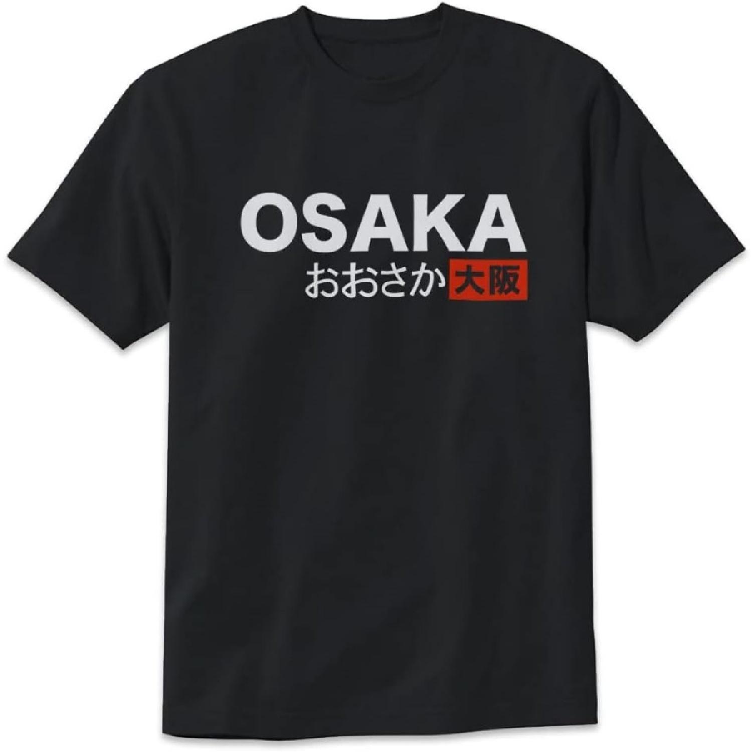 Osaka Japan T-Shirt Zodiac Osaka Kanji Japanese Character Otaku City Design Tee Short Sleeve Unisex Shirt S