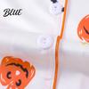 Women Button-up Pajama Set Women's Halloween Pajamas Sets 2 Piece Ghost Pumpkin Print Shirts Loose