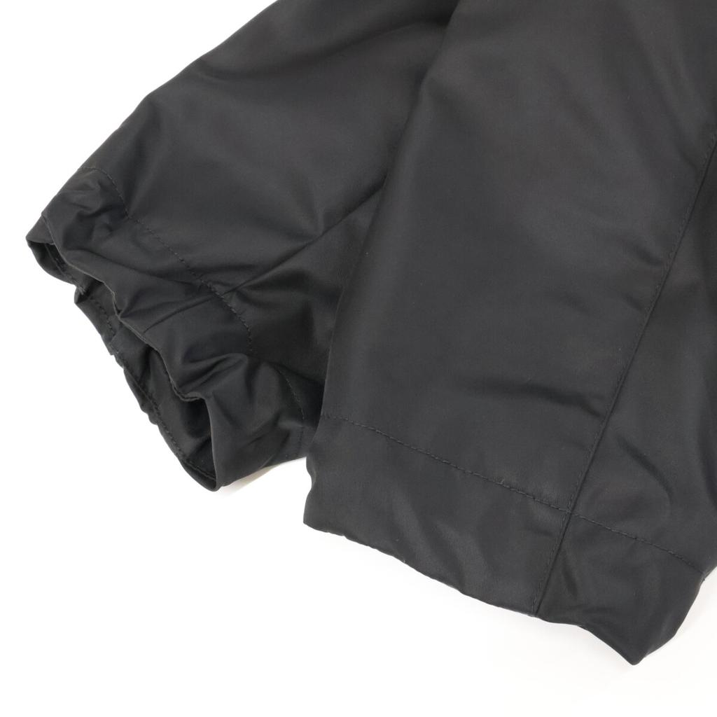 GUCCI Domestic genuine 25 Stainless Steel 804964 ZAQ7F Patch logo nylon twill Jacket 44 Black x orangeUsed