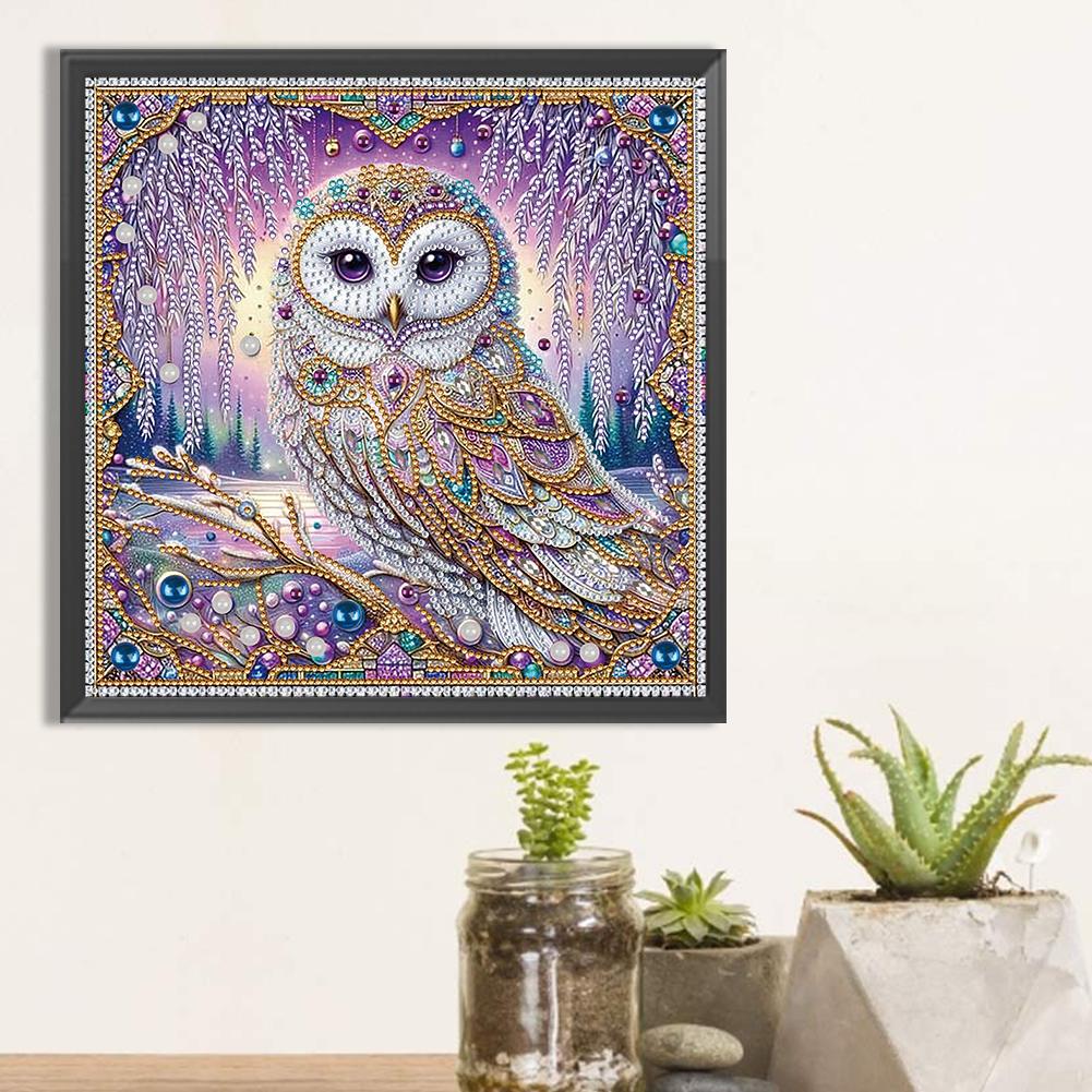 5D DIY Partial Special Shaped Drill Diamond Painting Kit Animal Fish Hot Air Balloon Cat Owl Festival Home Decoration 30x30cm