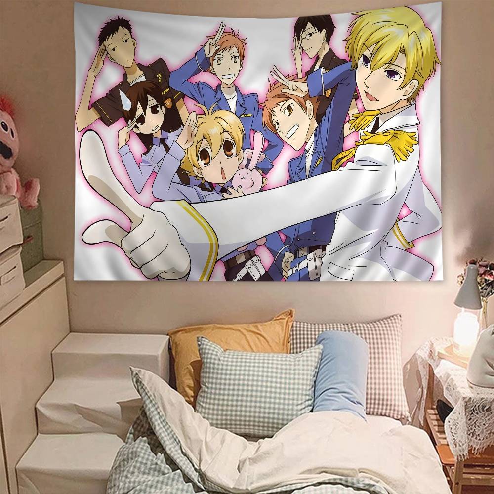 Anime Ouran High School Host Club Hanging Bohemian Tapestry Japanese Wall Tapestry Anime Kawaii Room Decor