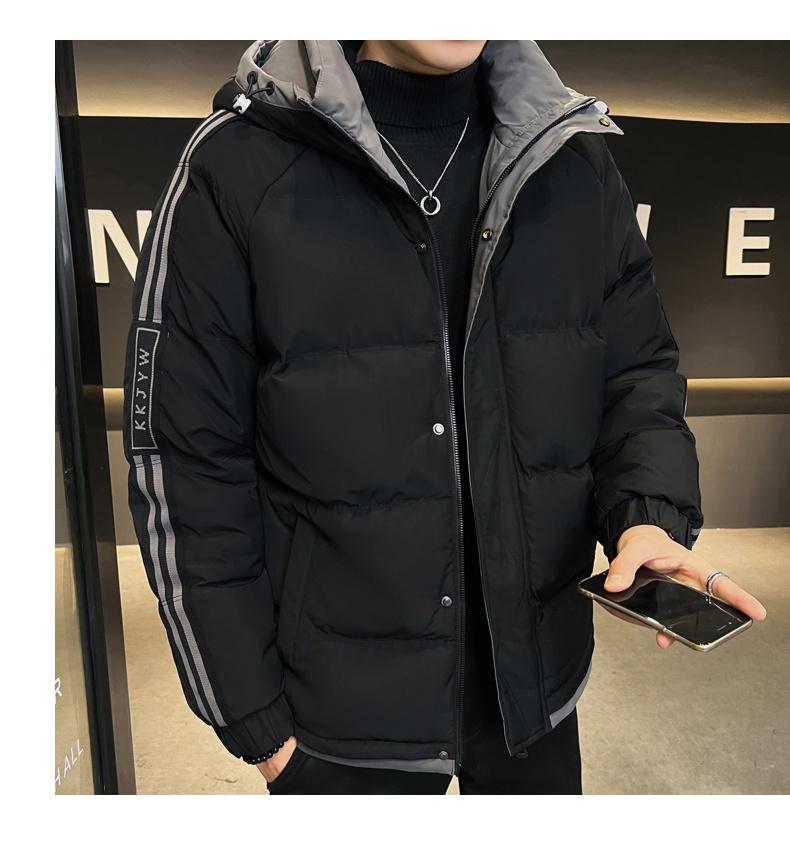Winter Jacket Men Parka Loose Hooded Warm Coats Zipper Up 2026 New Fleece Lined Parka Outdoor Warm Snow Men's Long Padding Coat