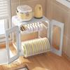 Double-Layer Dustproof Countertop Dish Cabinet
