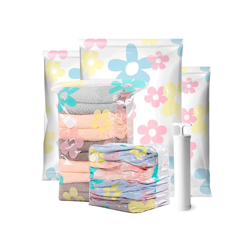 Storage Doctor Vacuum Compression Bag Set Sunflower Hand Pump Set
