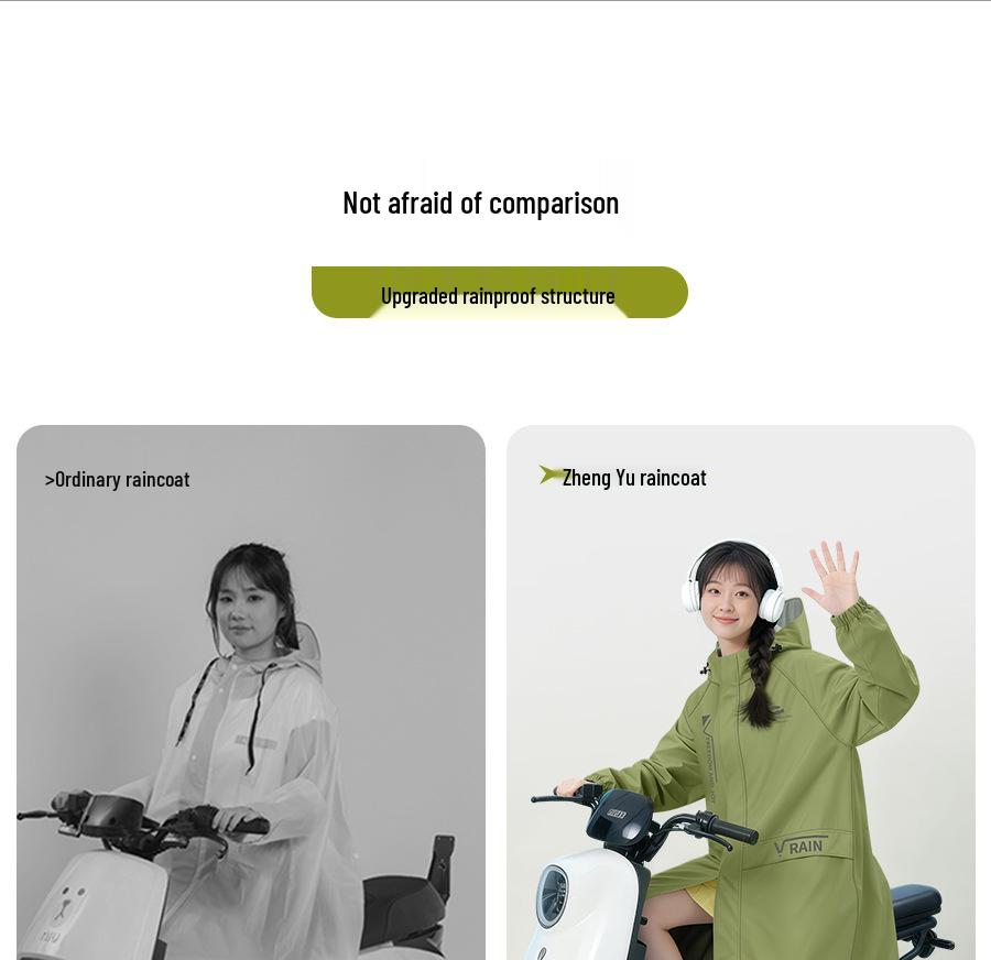 Unisex Full Body Anti-Rain Motorcycle Cape - Thick, Extended Raincoat for Adults