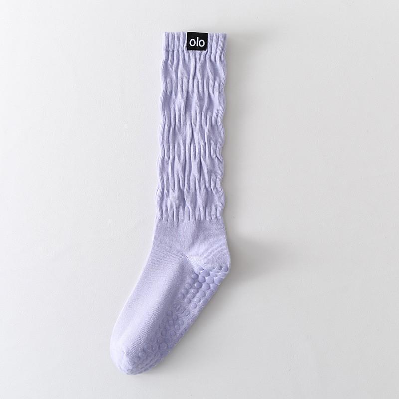 Womens Long Crew  Non Slip Yoga Socks For Dance Pilates Trendy Slouch For Outdoor Sports