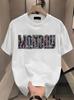 2026 Cotton Fashion American Style T-shirt - Cool and Stylish Letter Print Summer Trendy Personalized Short-Sleeved Round-neck