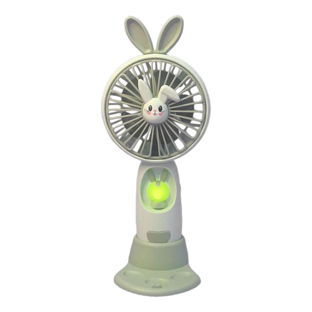 Mini Portable Fan Lightweight USB Rechargeable Cooling Fan Cute Bunny Handheld Fan for Indoor Outdoor Travel Home Party Office