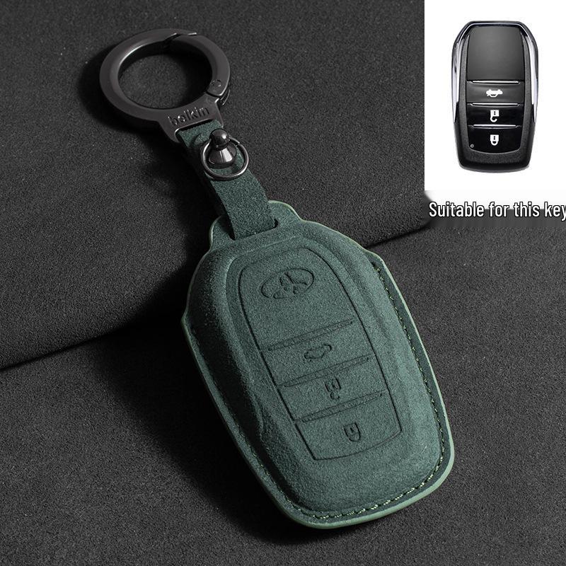 2024 Toyota Crown Highlander Suede Key Case: Three-Color Full Wrap for Men