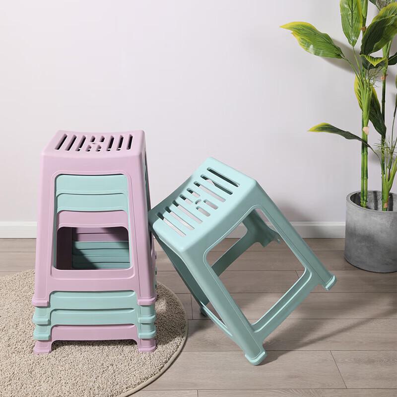 HUIHUADU Plastic Stackable Stools (Pack of 4)