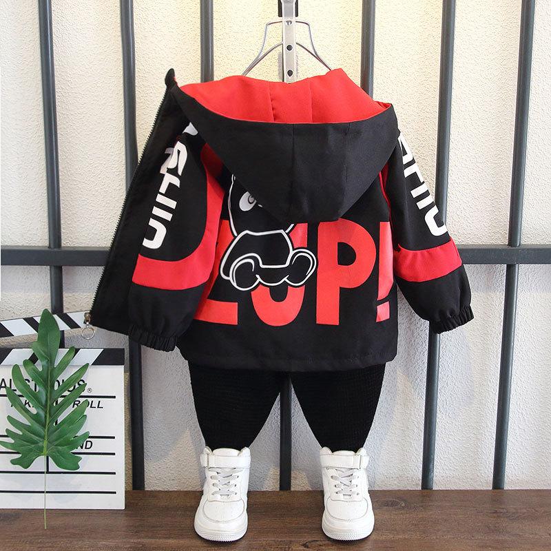 Cartoon Kapuzenoberteile Jungen und Mädchen Herbstjacke Frühling und Herbst Abschnitt der Kinder Herbst Dünne Jacke Kleines Baby