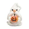 Halloween Resin Nisse Statue Liten Nisse Spøkelse Figur Halloween Tegneserie Stående Spøkelse Ornament for Hjemmekontordekor