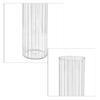 Acrylic Clear Cylinder Flower Vase for Plants Bouquet Non Breakable Tall Ribbed Vase for Centerpiece Wedding Home Decor