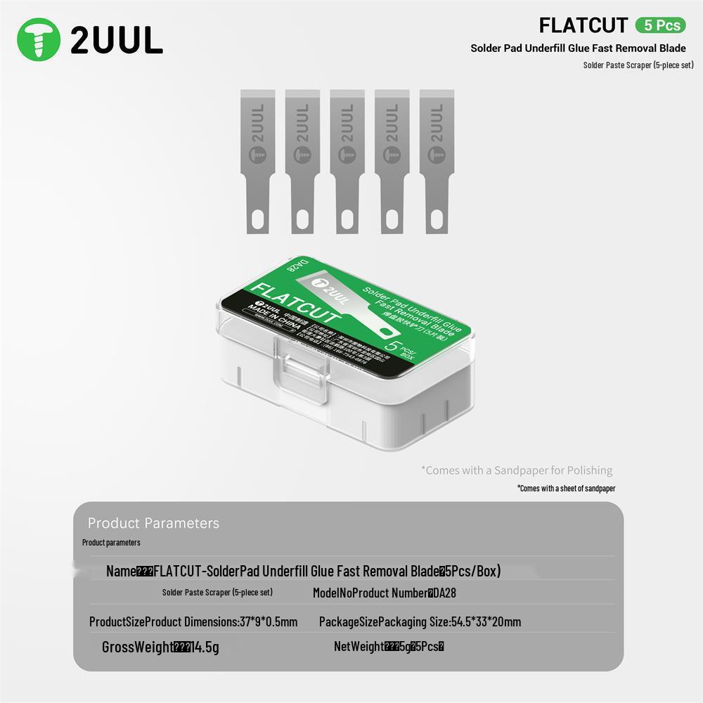 

2UUL Quick Scraper for Solder Pad Glue and BGA Chip Repair