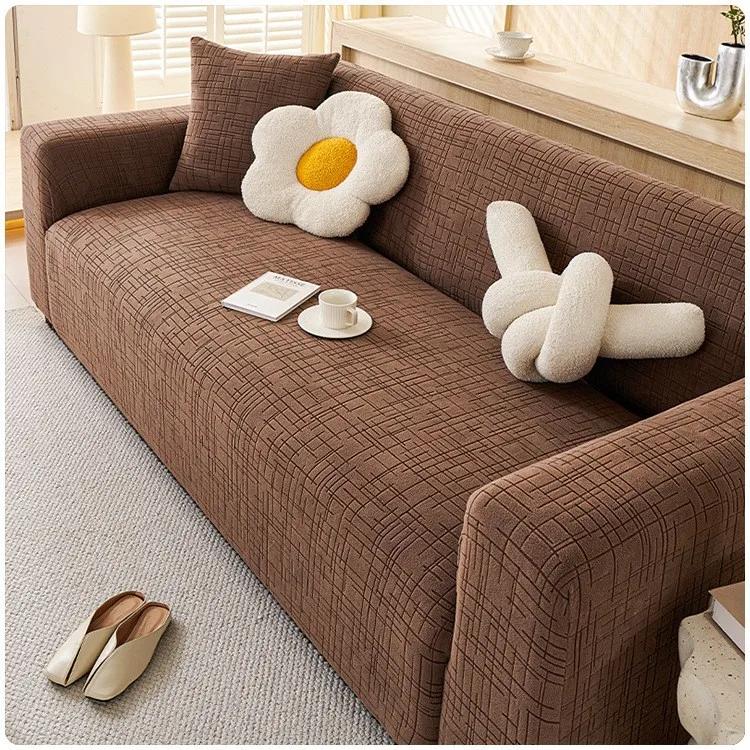 Elastic Sofa Slipcovers Prevent Cat Scratching Living Room Sectional Corner L-shapeChair Protector Couch Cover 1/2/3/4/5 Seater