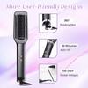 Electric Negative Ion Hair Straightener Brush Fast Heat Styling Flat Iron Straight Curl Hair Straightener Brush Beard Comb