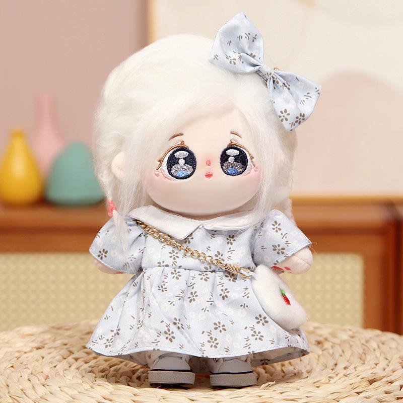 Puppe Geschenk Plüsch Boudoir Kleidung Mädchen Baumwolle Puppe Puppe 20cm Dress-up Spielzeug