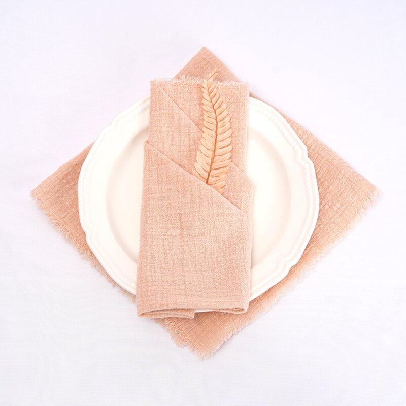 24pcs 32X32CM Sage Green Napkins Handmade Gauze Cotton Cloth Rustic for Weddings Party Baby Shower Banquet Christmas Decorations