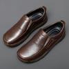 Fashion Handmade Men Leather Dad Shoes 2025 New Arrival Big Size 47 Breathable Orthopedic Support Slip-Resistant Casual Footwear for Men