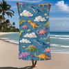One Piece of Dinosaur-Themed Microfiber Bath Towel Gentle Highly Absorbent And Quick-Drying Perfect for Swimming Bathing