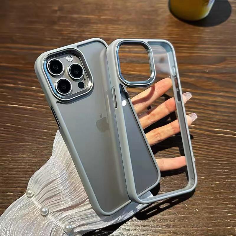 Applicable To Apple 16 Mobile Phone Case Transparent IPhone 15 ProMax Metal Lens Anti-fall 14 Protective Case 13