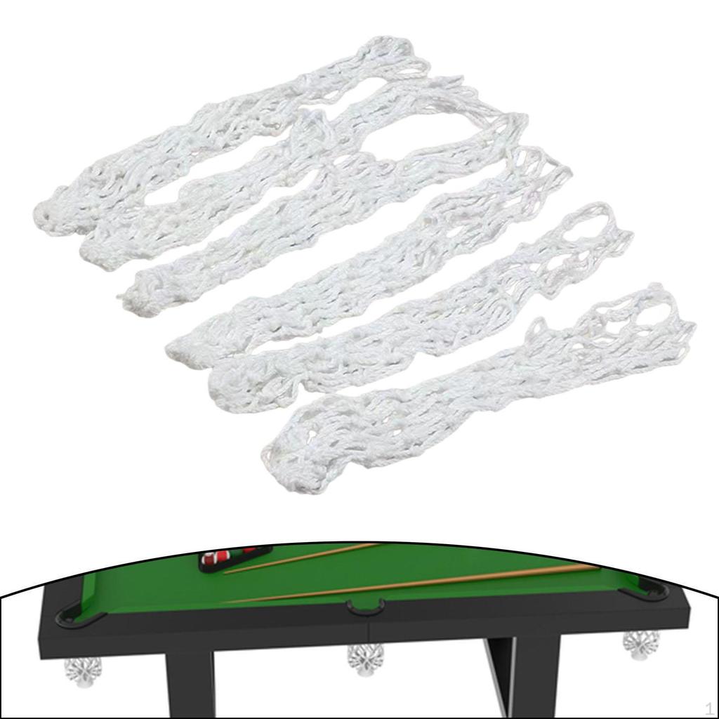 6 Pieces Snooker Pocket Billiard Table Net Mesh Bag Practice Pool Halls Bags