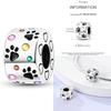 Round 925 Copper Clasp Pave Clip Charms Blue Star Moon Butterfly Slide Safety Chains Spacer Beads Fits Original Bracelet Zircon