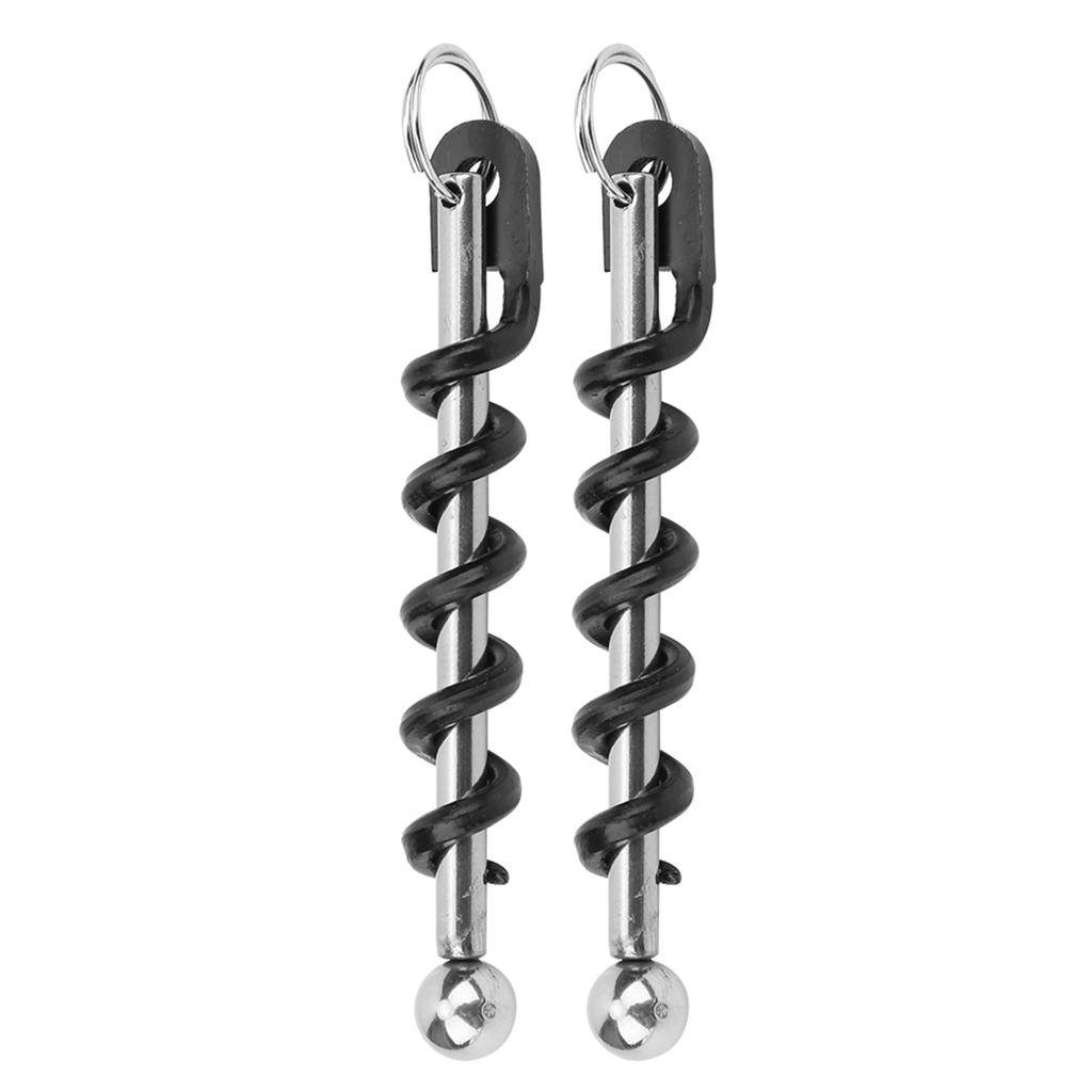 2Pcs Black Portable Stainless Steel Wine Beer Bottle Opener Corkscrew Kitchen Accessories