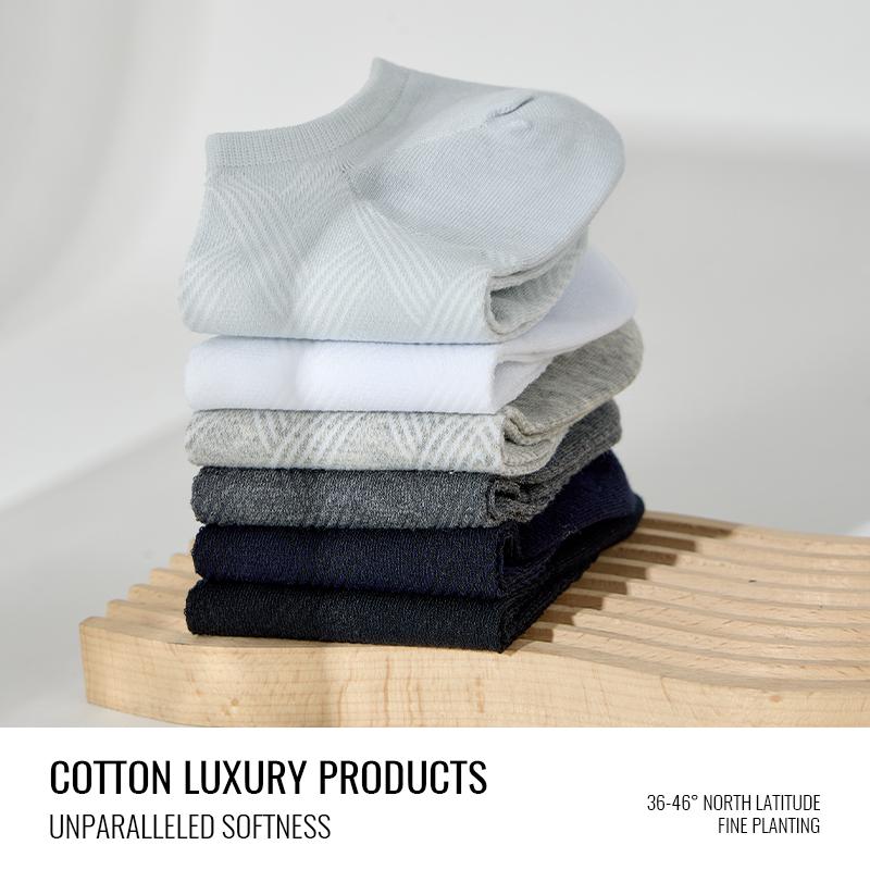 MiiOW Pure Cotton Short Sock Men Sport Non-Slip Invisible Ankle Sock Summer Anti Sweat Deodorant Breathable Business Dress Sock