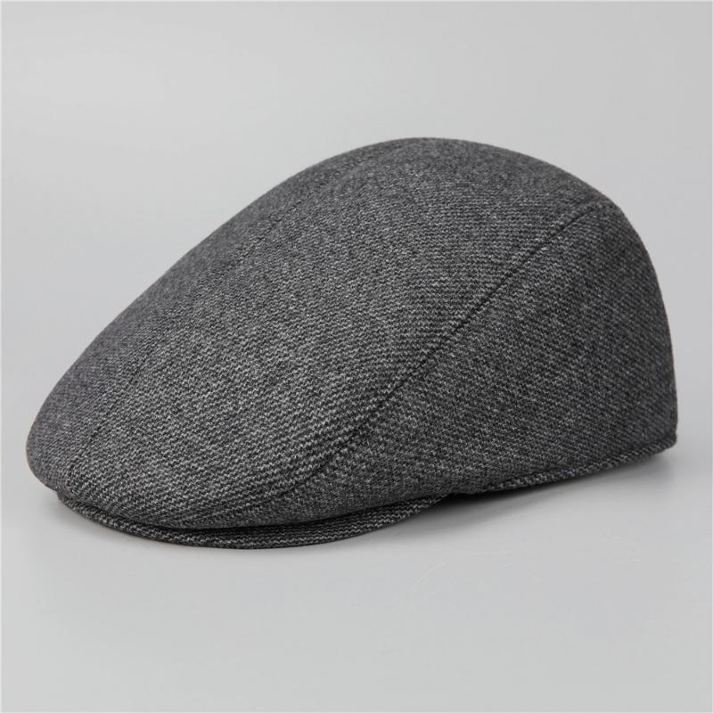 Autumn Winter Men's Duck Tongue Hat Thickened Ear Protection Elderly Hat Middle Aged Grandpa Dad Cotton Hat Old Man Forward Hat