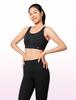 Yvette Sports High Plus Stylish Integrated for Size Black Women's Non-Slip Bra, Open-Front, Support, Sizes, U-Back, Sweat-Wicking, Quick-Drying, Cup,