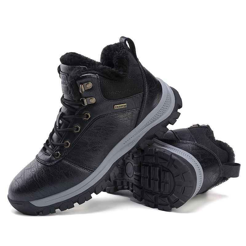 New Winter Outdoor Casual Men's Shoes Fashion Trend Sports Hiking Shoes Velvet Warm Hiking Shoes