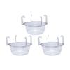Transparent Plant Pot Saucer with Hanging Hooks Durable Plastic Material Suitable for Indoor Outdoor Use Protects Surfaces from Water Drainage