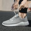 Fashion Men's Shoes Four Seasons New Large 45 Size Men Mesh Lace Up Sports Shoes Outdoor Non Slip Lightweight Comfortable Running Shoes