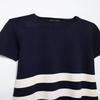 Fashion Style 2024 Autumn New Women's Clothing All-Matching Striped Knitting T-shirt Shory Style Dress 5802118