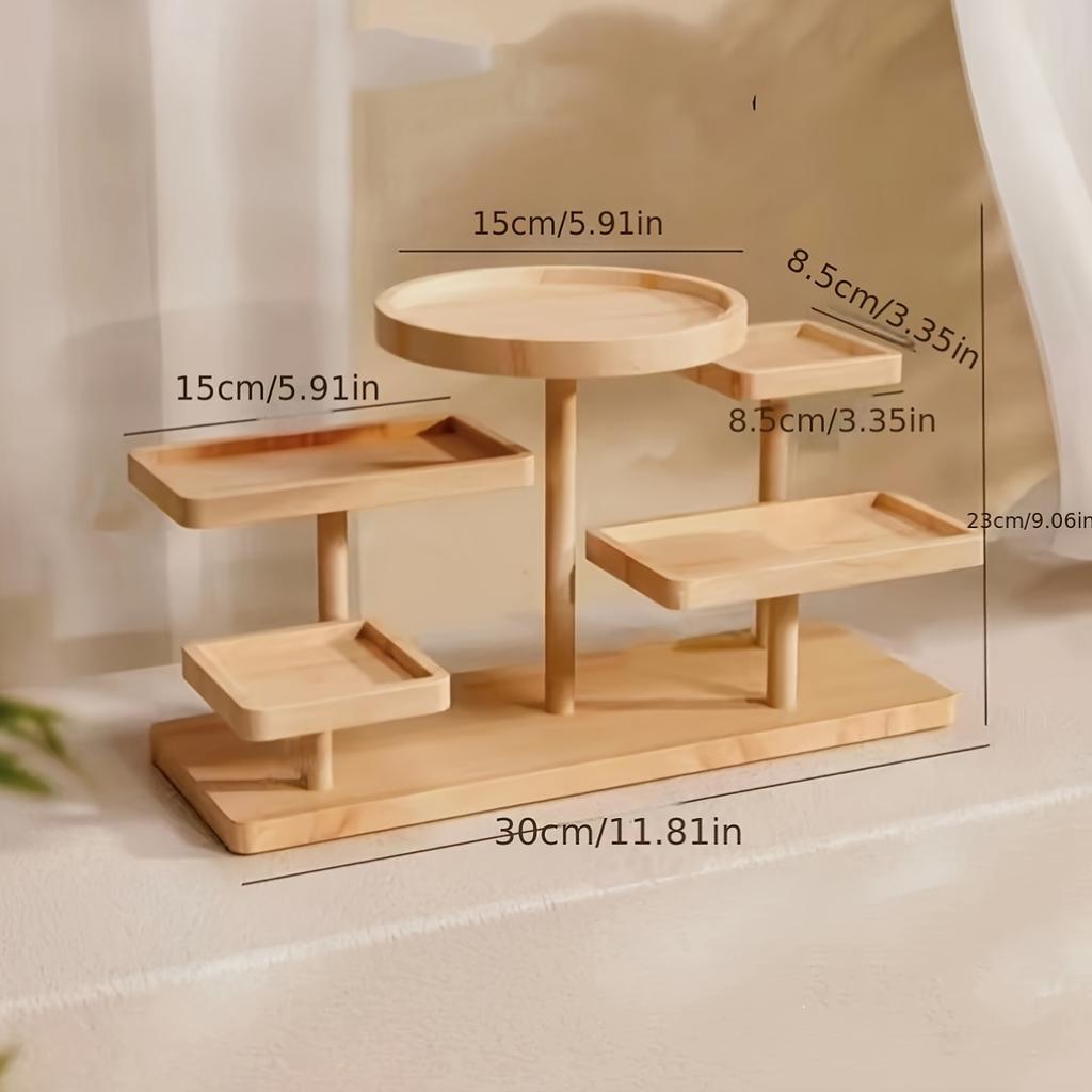 Wooden display rack with storage rack - Multi-layer storage box for jewelry.superior plants - for jewelry bead display